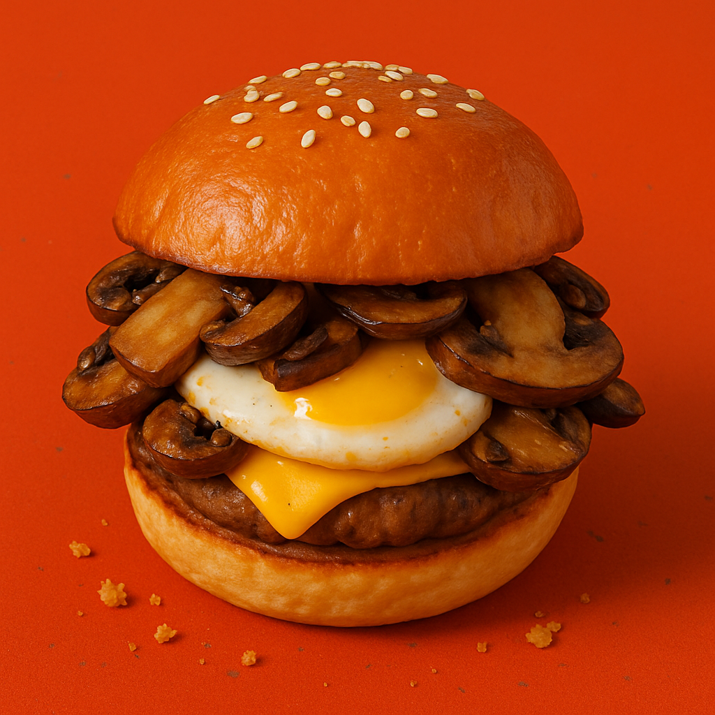 bacon & egg or mushroom & egg