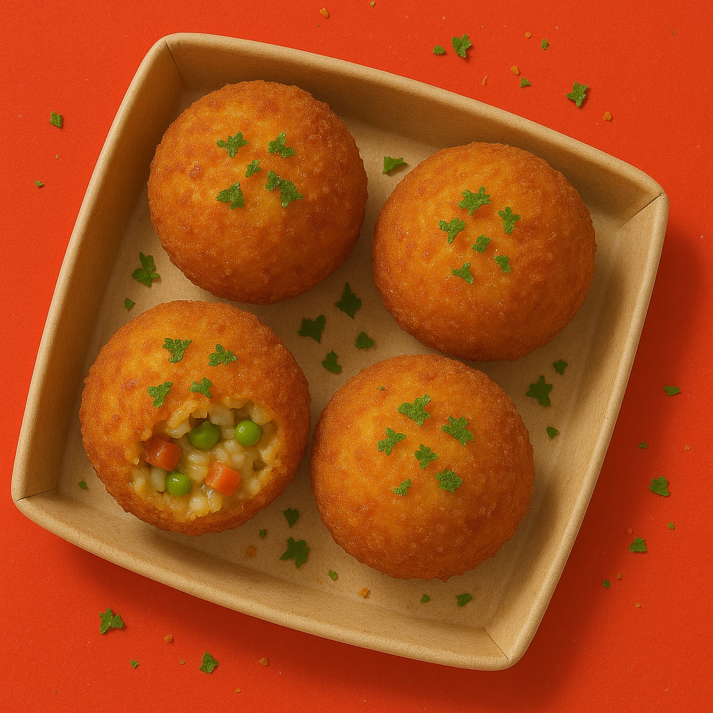 beef or vegetarian aranccini