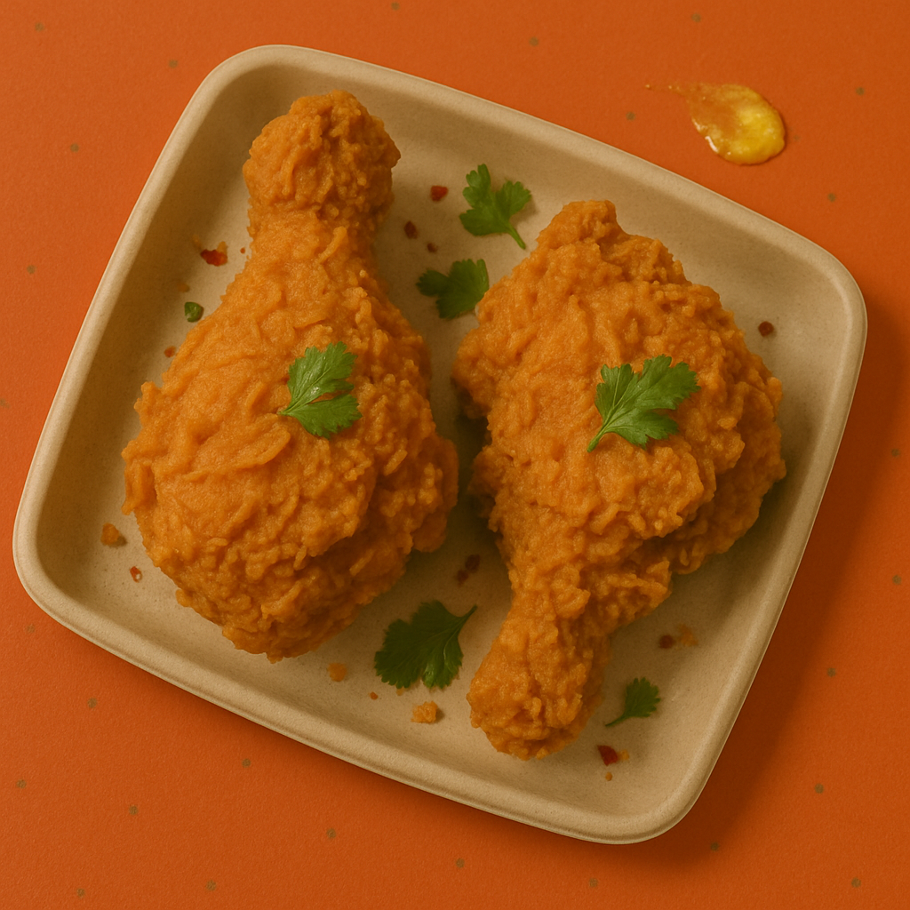 crispy and flaky fried chicken