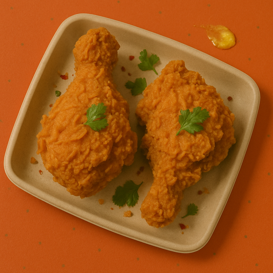 crispy and flaky fried chicken